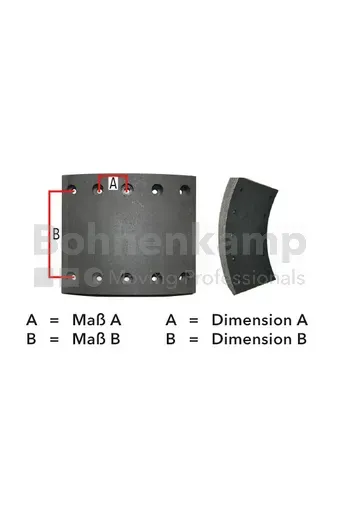 ADR-Bremsbelag für Bremse 420 X 180, 4218S/4218E